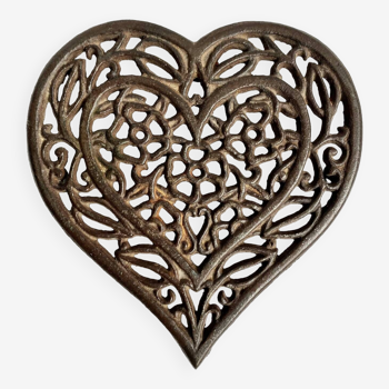 Wrought iron heart trivet