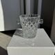 Classic vintage glass ice bucket H14 D12