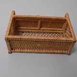 Rattan wall shelf