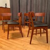 Ensemble de six chaises de style Børge Mogensen Farstrup, Danemark, années 1960.