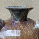 XXL amphora jar in Art Nouveau enamelled stoneware circa 1900