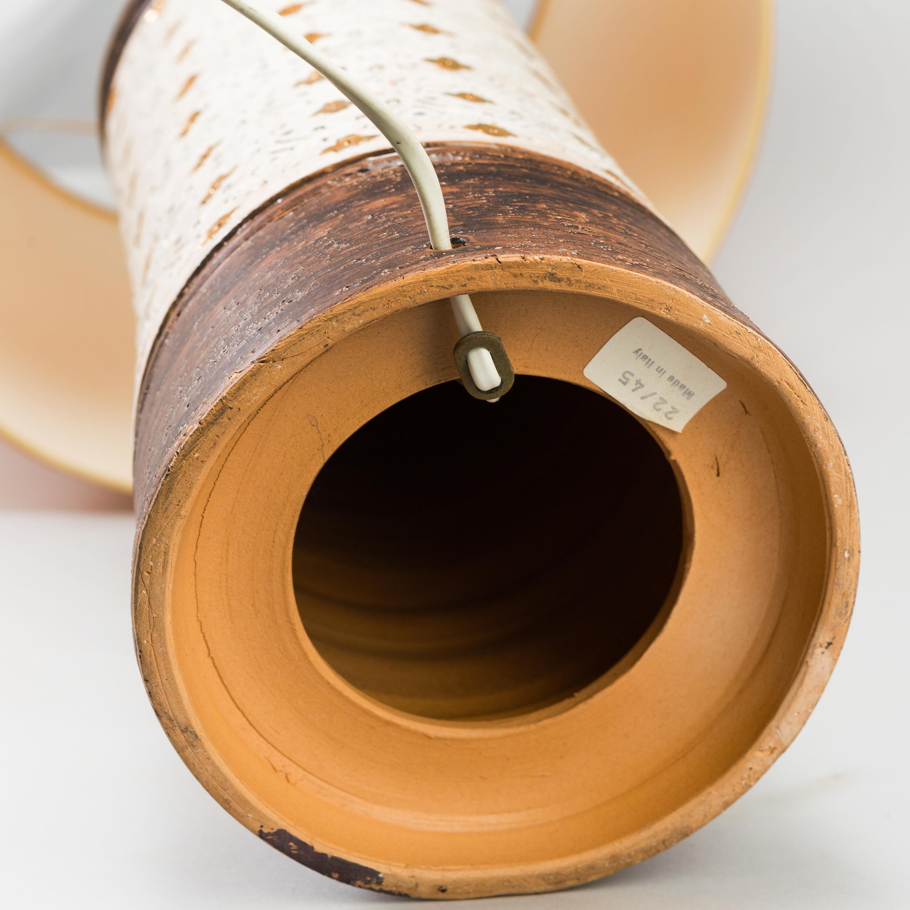 Ceramic table lamp by Bitossi, Italy, 1960, numbered 22/44