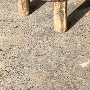 Mini low stool in upcycled old Asian teak H15 D24