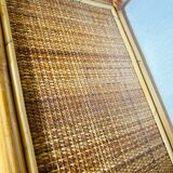 Vintage bamboo rattan shelf bookcase