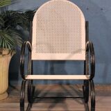 1950s perforated metal rocking chair