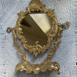 Psyche mirror in gilded bronze 34 X 31cm