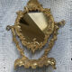 Miroir psyché en bronze doré 34 X 31cm