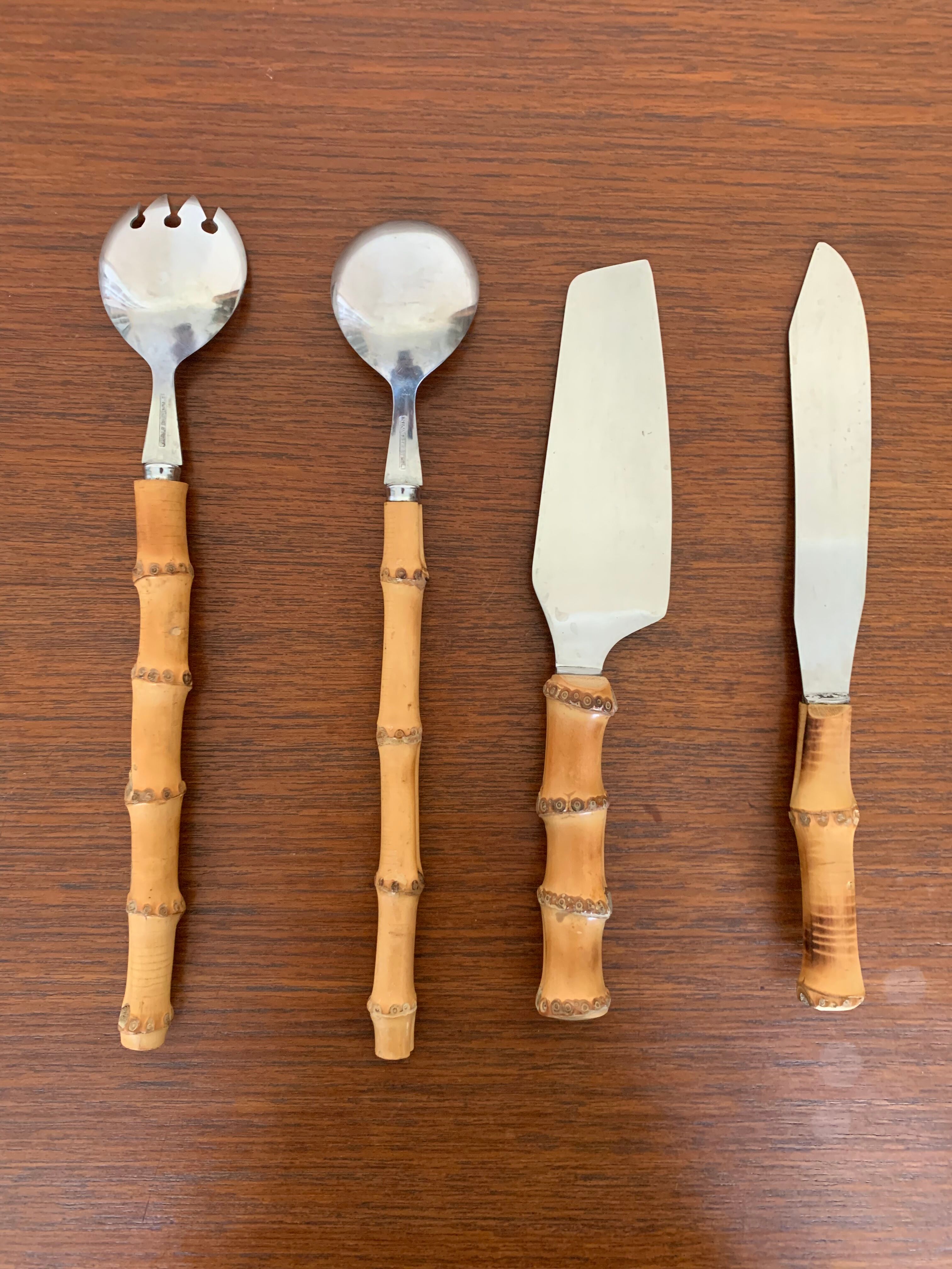 Salad cutlery and bamboo knives