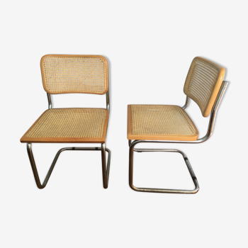 2 chaises Cesca B32 par Marcel Breuer