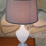Glass table lamp in opal 1950