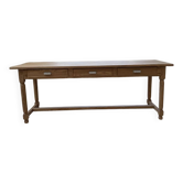 1950s oak draper's console table 2m