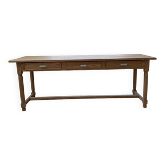 Table de drapier, console en chêne, 1950