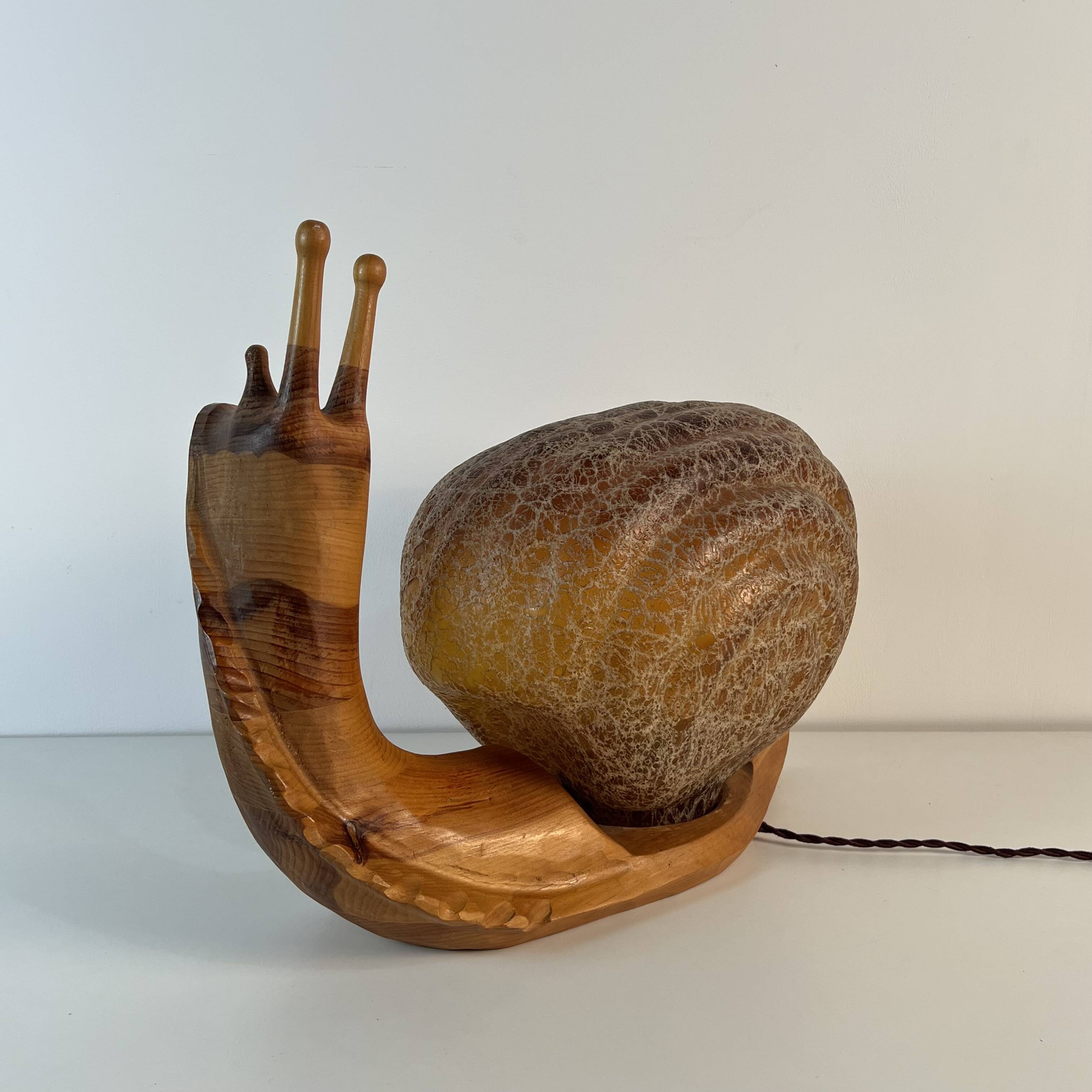 Snail Design Table Lamp - Marzio Cecchi, Murano glass 1960