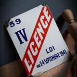 Authentic curved glazed plate License IV