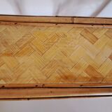 Set of bamboo and rattan shelves
