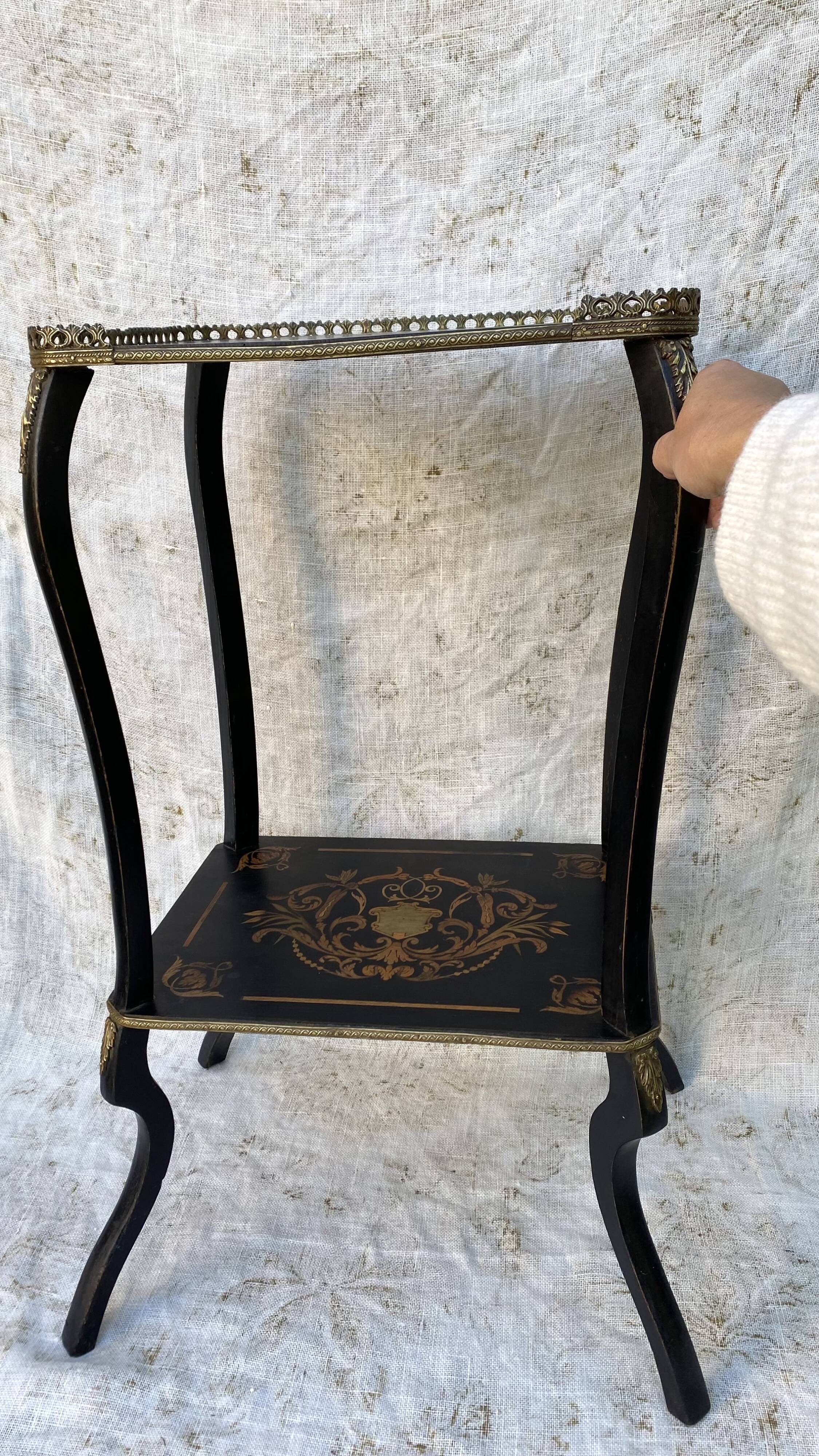 Side table, Napoleon III side table, marquetry