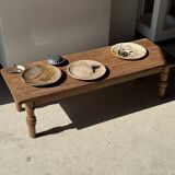 Petrified wood catchall, circular dish or plate in light beige D25 -3