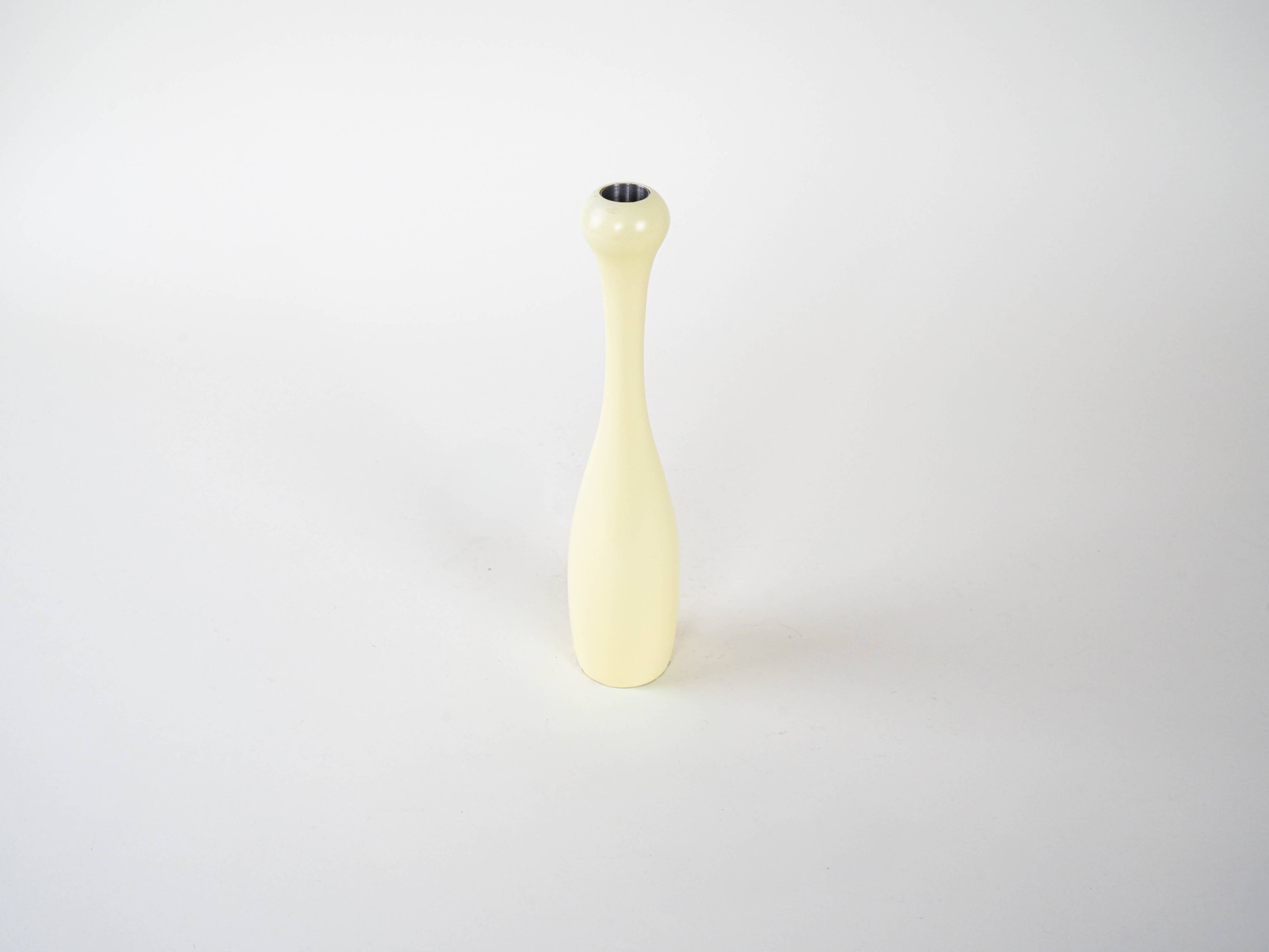 Pastel-colored candlestick, Danish design, 1970s, made in Denmark
