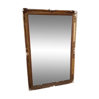 Beautiful old fireplace gilded mirror patina of time 95x152cm