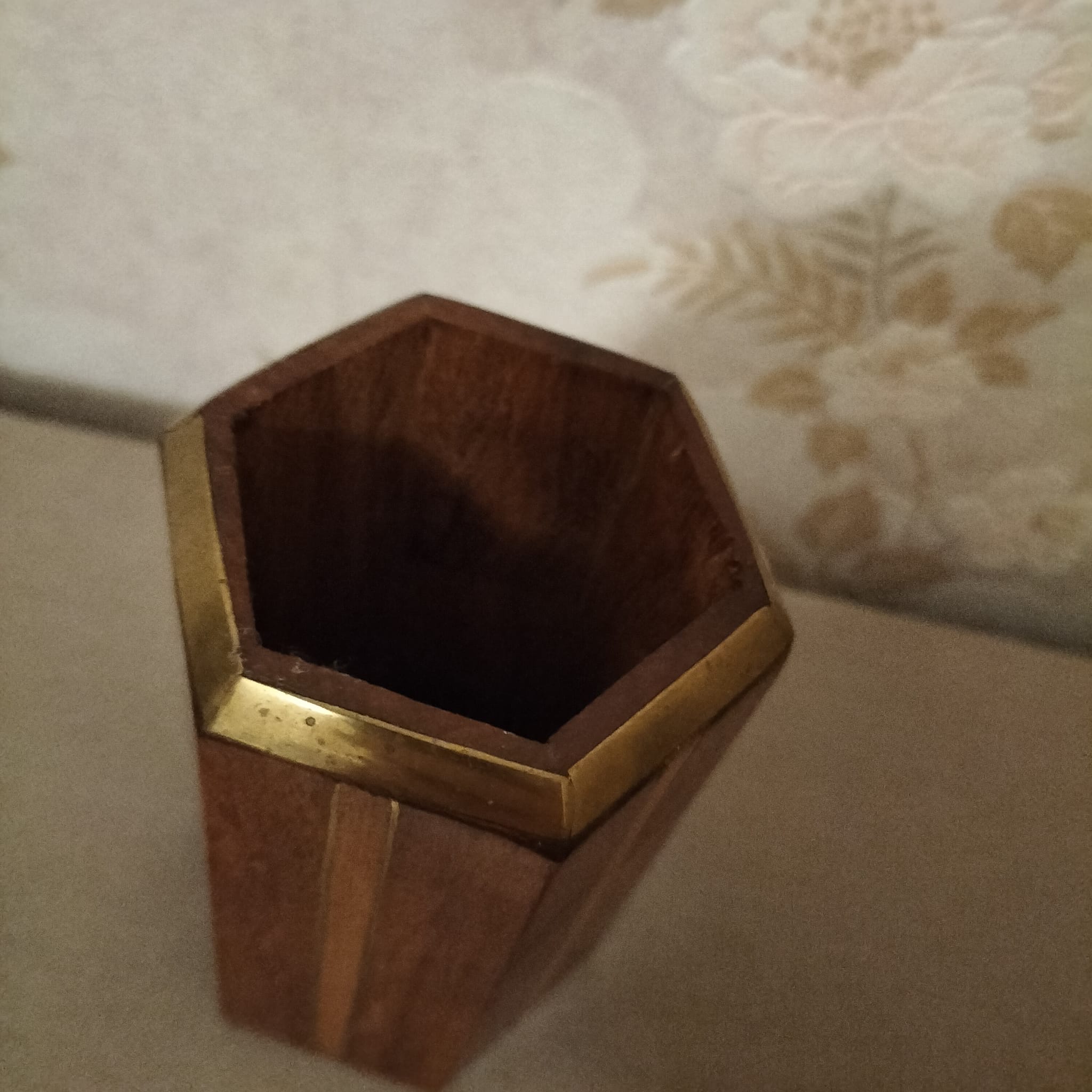 Old pencil pot, marquetry collection