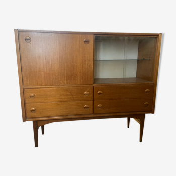 Secretarial cabinet in vintage teak