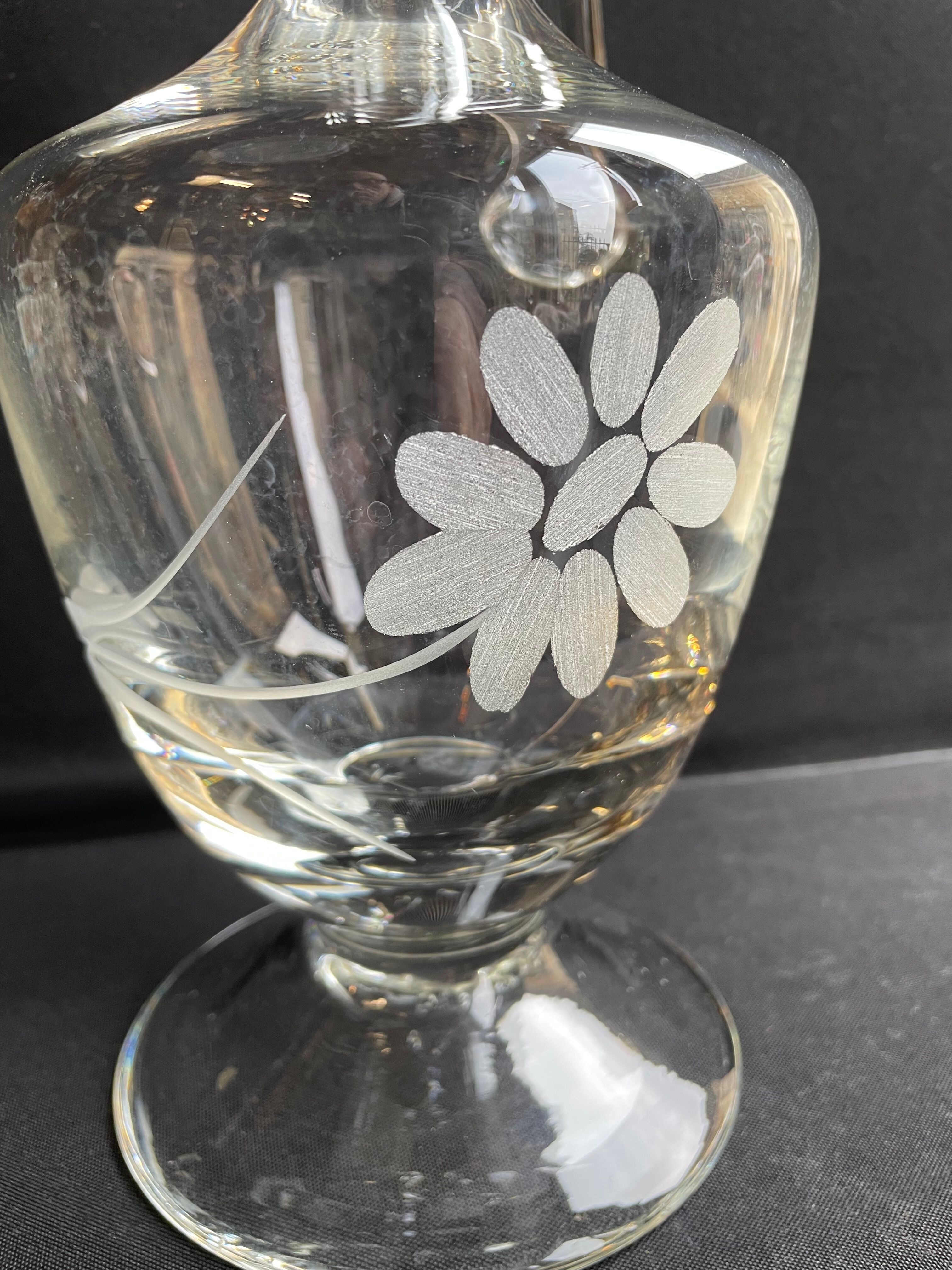 Buire (ewer) blown and engraved crystal – XXth century