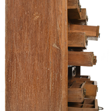 Old teak storage cabinet with 21 drawers