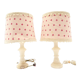 Pair of lamps  feet in white marble