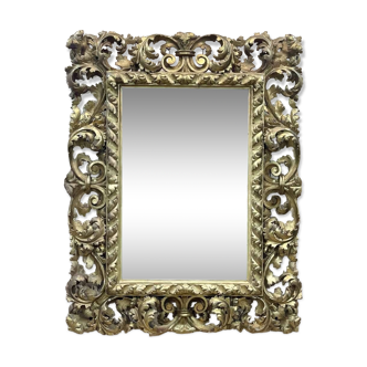 19th century Italian mirror in wood and gilded plaster