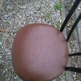 Set of 3 bistrot iron and skai chairs