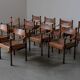 Large set of safari dining chairs - Germany 1960s