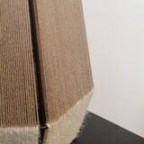Table lamp woven in cotton and jute thread