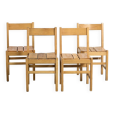 Suite of four chairs in the style of Maison Regain