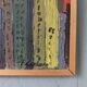 Mid-Century Modern Swedish "Skyline" Vintage Framed Cityscape Oil Painting