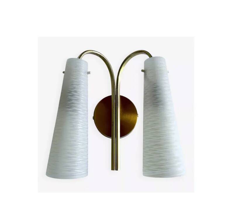 Vintage Italian Glass Sconce, 1960s