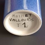 Vase cornet en céramique signé Moinet Vallauris 1960