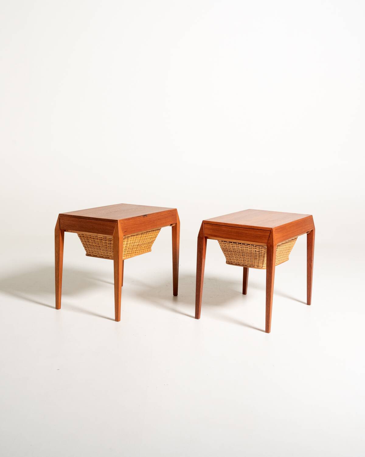 Pair of model 35 bedside tables by Severin Hansen for Haslev, 1960s