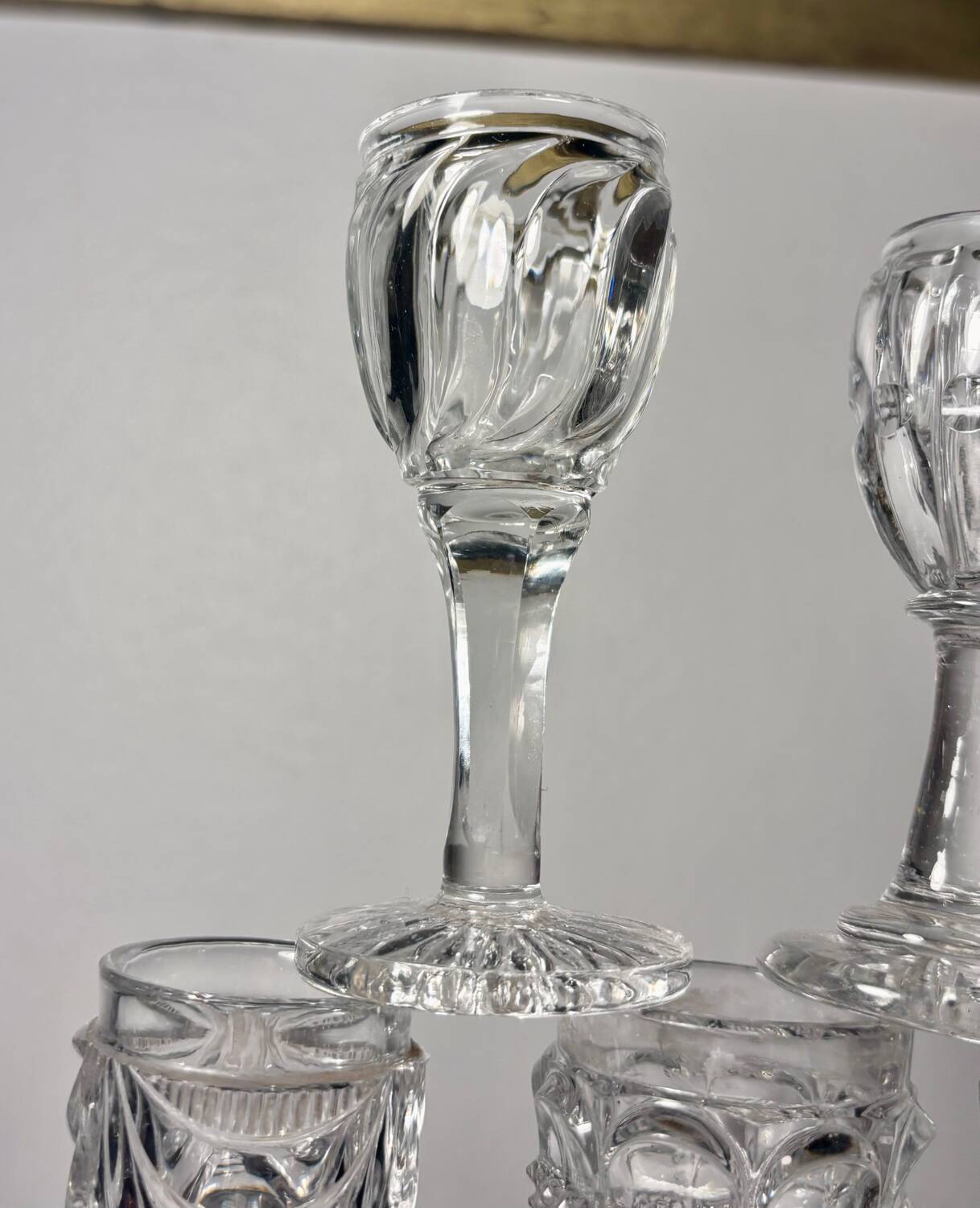 Cabaret set Baccarat 8 glasses and silver plated tray