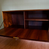 Midcentury Modular Rosewood Wall System by Kai Kristiansen for FM Møbler, 1960s. Set of 17.