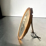 Metal gold colored oval picture frame brass