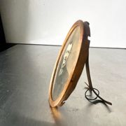 Metal gold colored oval picture frame brass