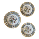 Set of 3 Montmorency model plates in Sarreguemines earthenware.
