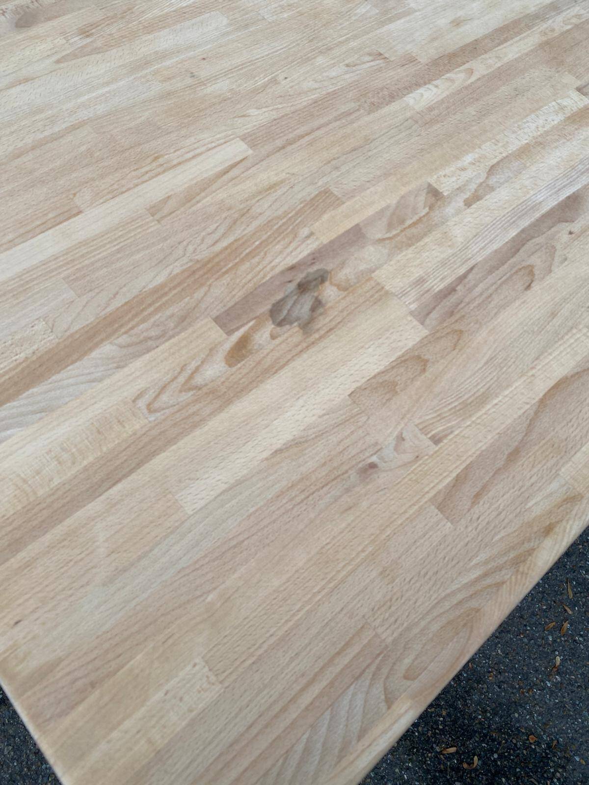 Scandinavian extendable dining table stripped in raw solid wood 1990