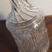 Carafe Jules Grevy 1879 fait main, verre moulé.