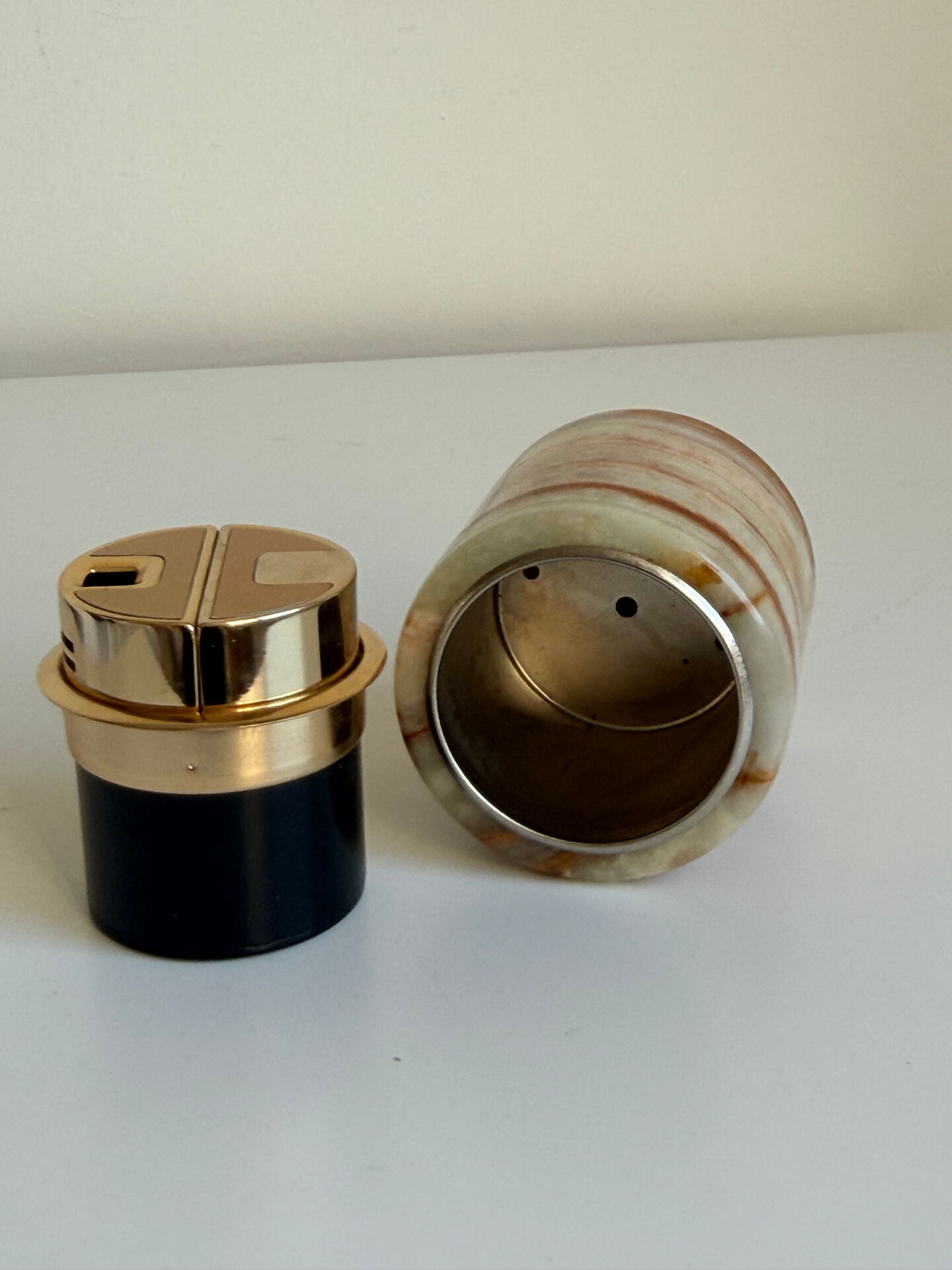 Vintage SAROME Japan Marble Onyx Table Lighter