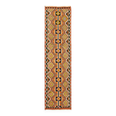 Turkish Handwoven Vintage Herki Kilim 89 cm x 378 cm