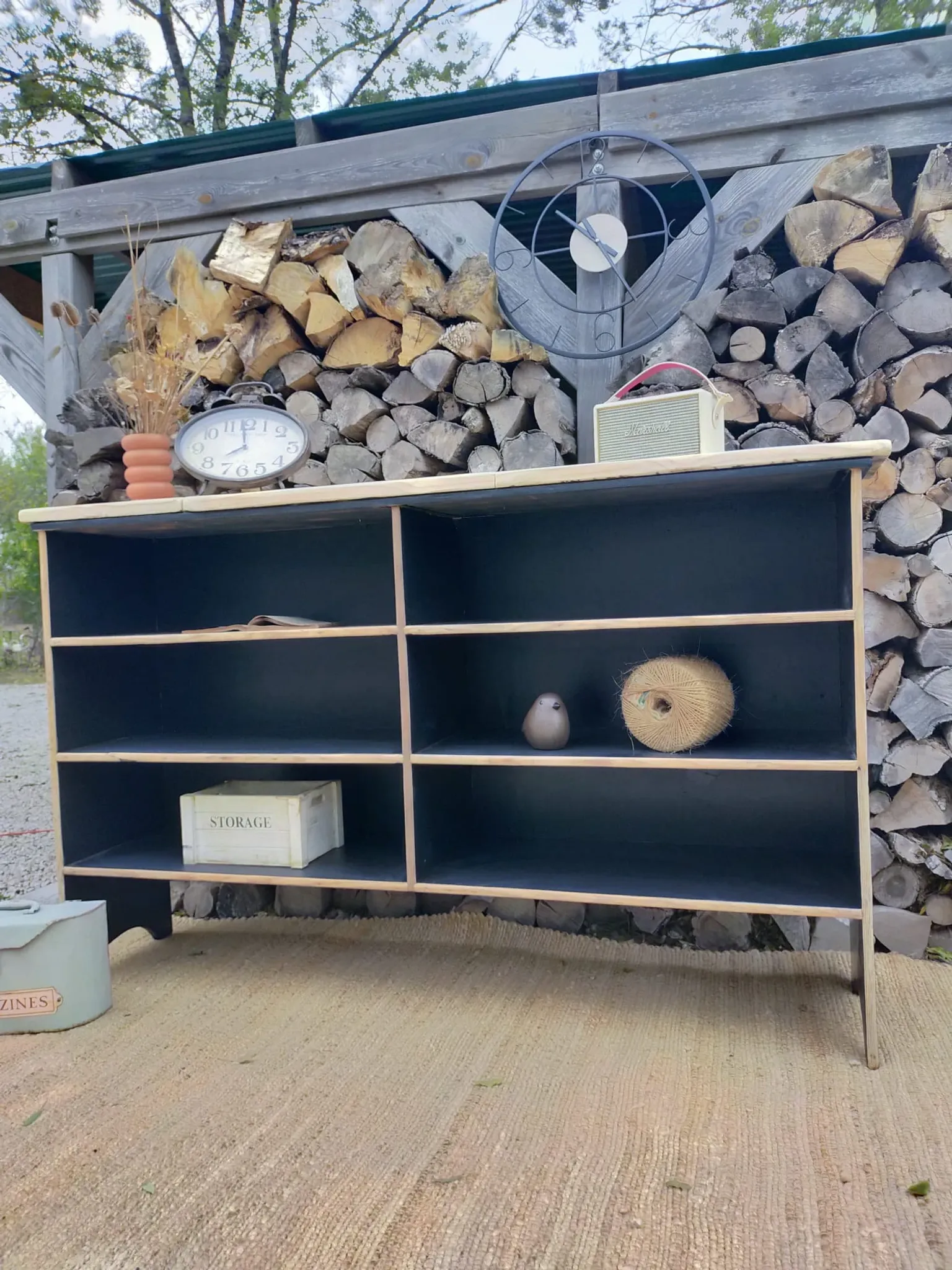 Wooden locker workbench