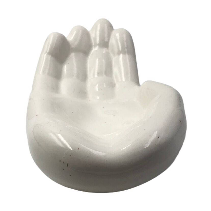 Empty white hand pocket