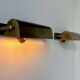 Pair of vintage modernist wall lights, adjustable in brass, France 1940