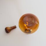 Flacon Bouteille ambrée en verre soufflé